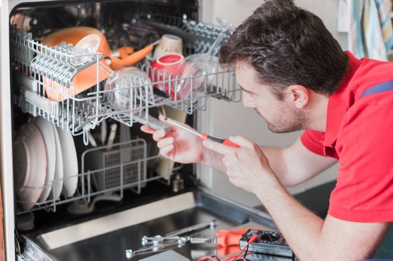 Repaired Dishwasher in Use